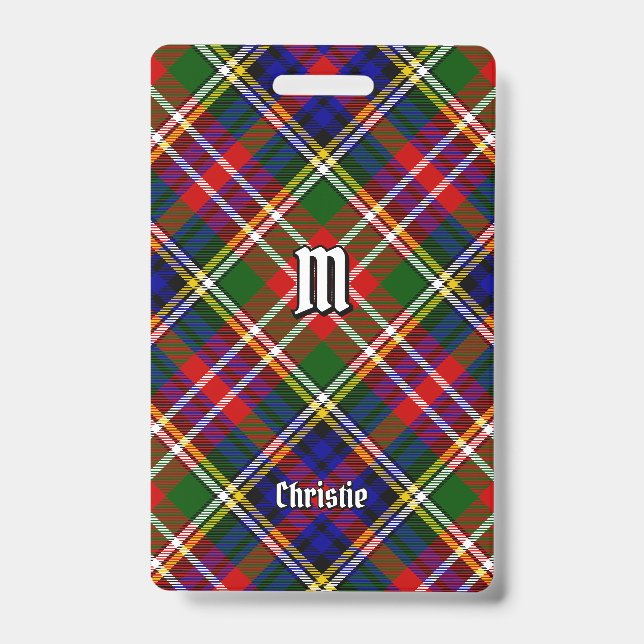 Clan Christie Tartan Ausweis (Vorderseite)