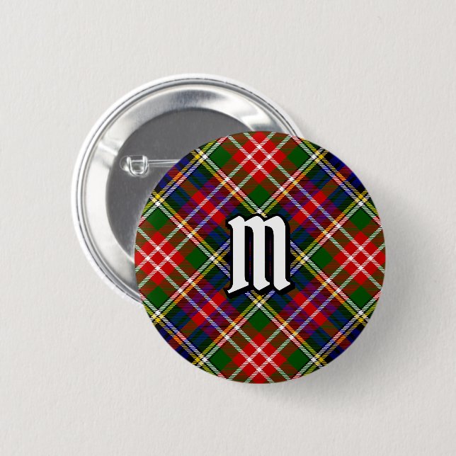 Clan Christie Tartan Button (Vorne & Hinten)