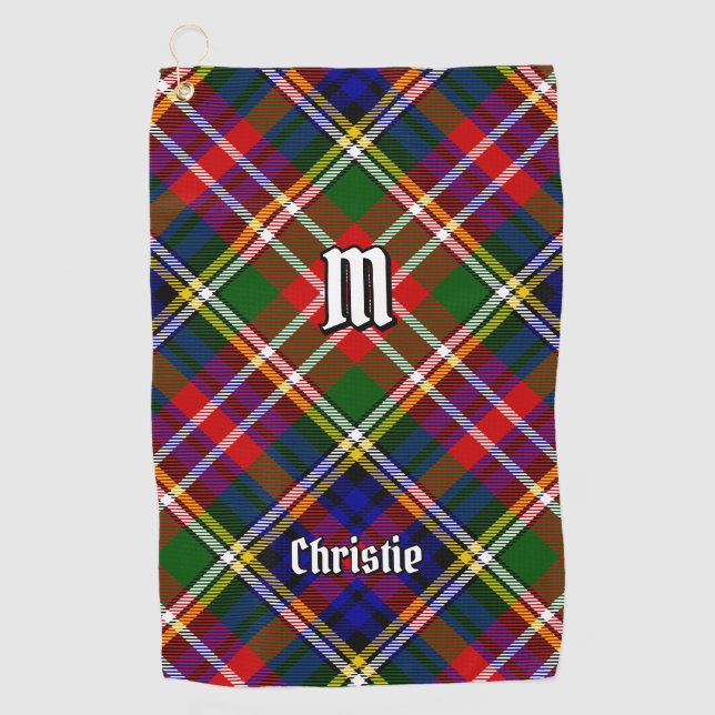 Clan Christie Tartan Golfhandtuch (Vorderseite)