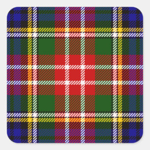 Clan Christie Tartan Quadratischer Aufkleber