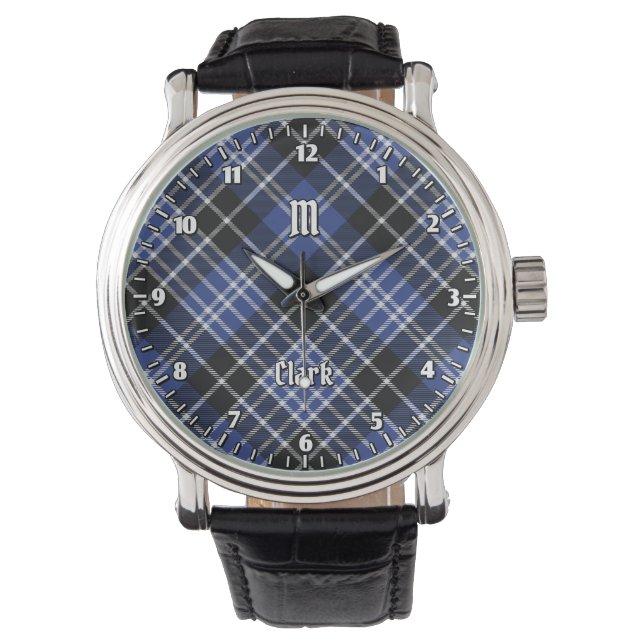 Clan Clark Tartan Armbanduhr (Vorderseite)