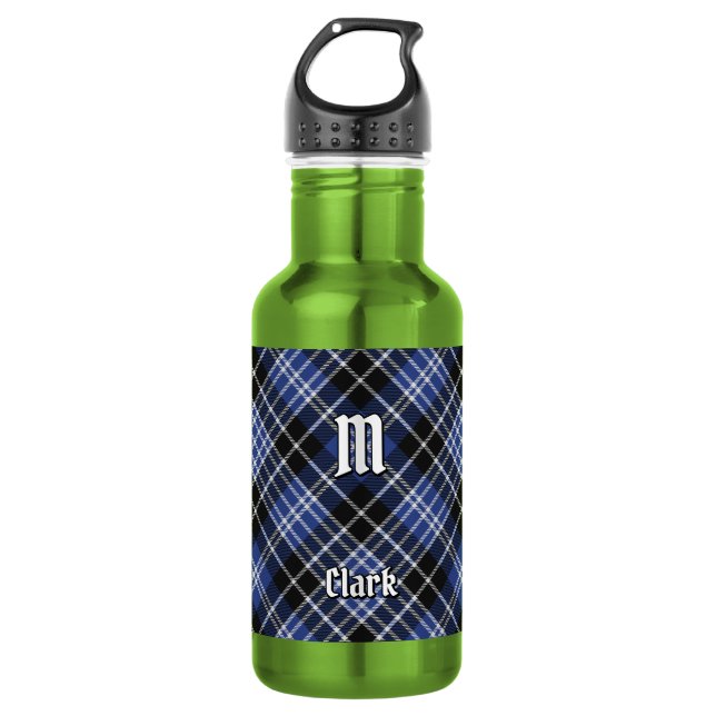 Clan Clark Tartan Edelstahlflasche (Vorderseite)
