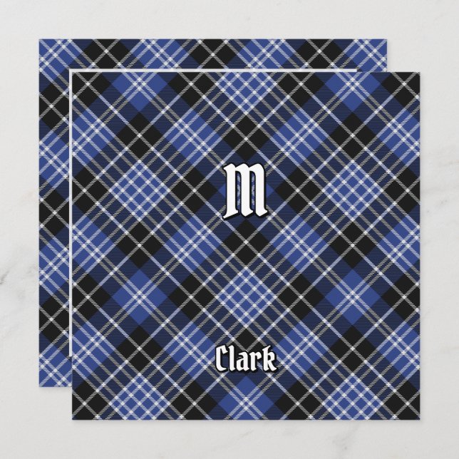 Clan Clark Tartan Einladung (Vorne/Hinten)