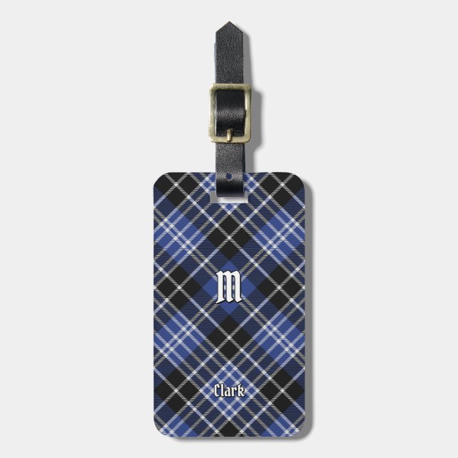 Clan Clark Tartan Gepäckanhänger (Vorderseite vertikal)