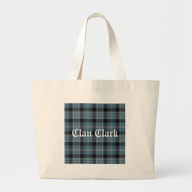 Clan Clark Tartan Jumbo Stoffbeutel (Vorne)