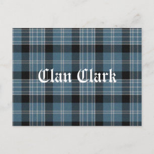 Clan Clark Tartan Postkarte