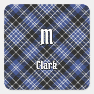 Clan Clark Tartan Quadratischer Aufkleber