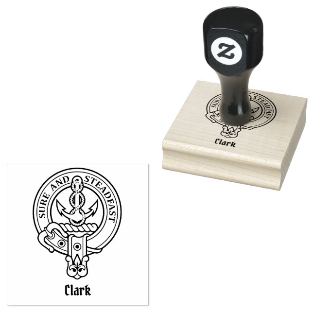 Clan Clark Wappen Gummistempel (Stempel)