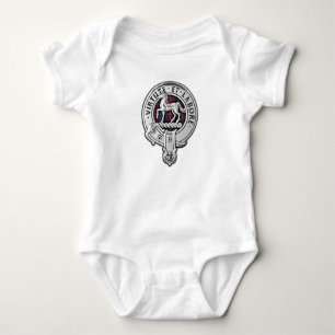 Clan Cochrane Wappen & Azure Tartan Baby Strampler
