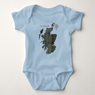 Clan Cochrane Wappen & Jagd Tartan Baby Strampler