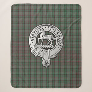 Clan Cochrane Wappen & Jagd Tartan Sherpadecke