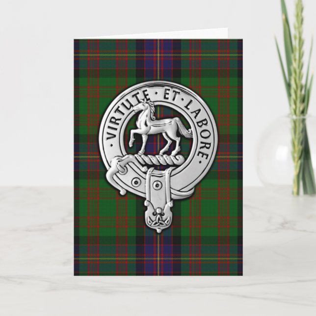 Clan Cochrane Wappen & Tartan Karte (Vorderseite)