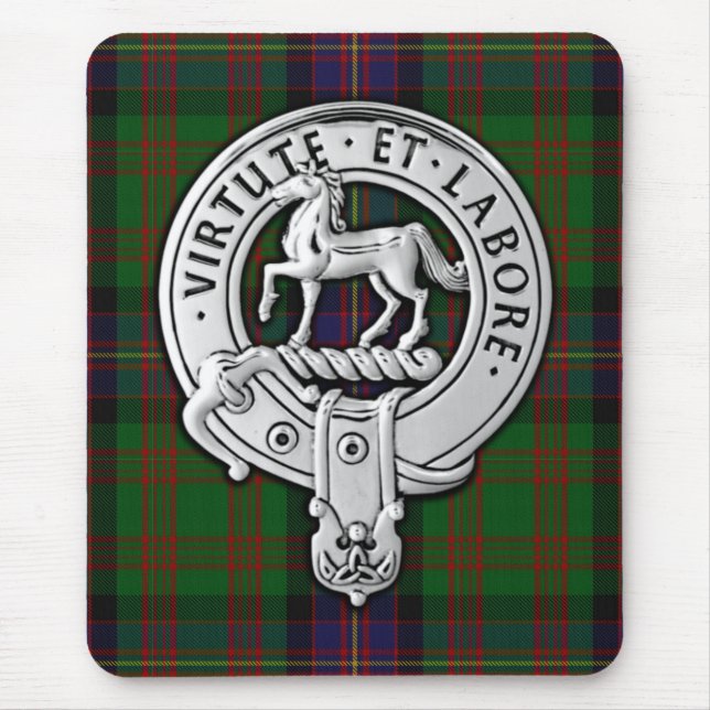 Clan Cochrane Wappen & Tartan Mousepad (Vorne)