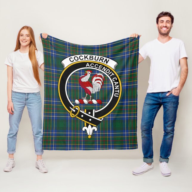 Clan Cockburn Ancient Tartan Kariert Fleecedecke (Beispiel)