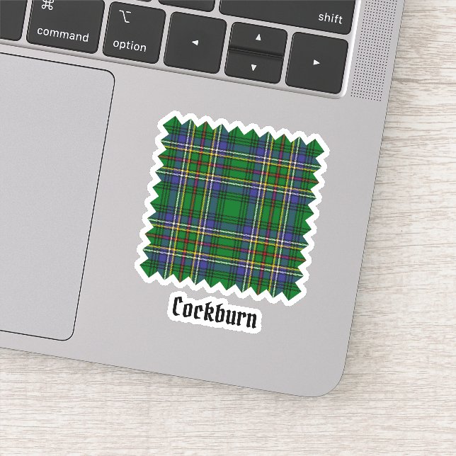 Clan Cockburn Tartan Aufkleber (Detail)