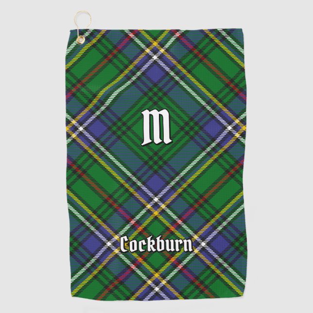 Clan Cockburn Tartan Golfhandtuch (Vorderseite)