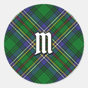 Clan Cockburn Tartan Runder Aufkleber