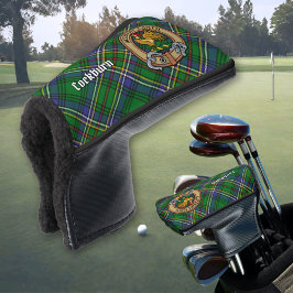 Clan Cockburn Wappen über Tartan Golf Headcover
