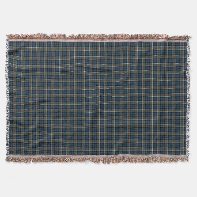 Clan Colquhoun Navy Blue und Green Tartan Decke (Vorderseite)