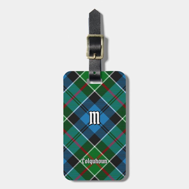 Clan Colquhoun Tartan Gepäckanhänger (Vorderseite vertikal)