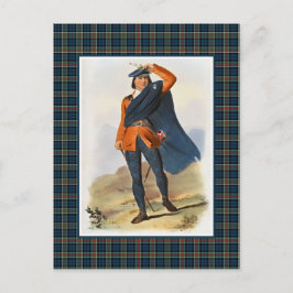 Clan Colquhoun Vintag Illustration Tartan Frame Postkarte