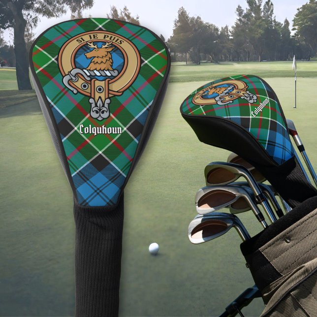 Clan Colquhoun Wappen über Tartan Golf Headcover (Von Creator hochgeladen)