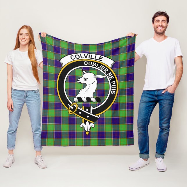 Clan Colville Tartan Kariert Fleecedecke (Beispiel)