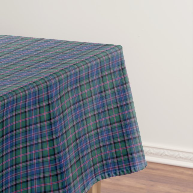 Clan Cooper Tartan Green und Blue Scottish Kariert Tischdecke (Beispiel)