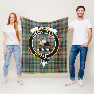 Clan Craig Ancient Tartan Kariert Fleecedecke