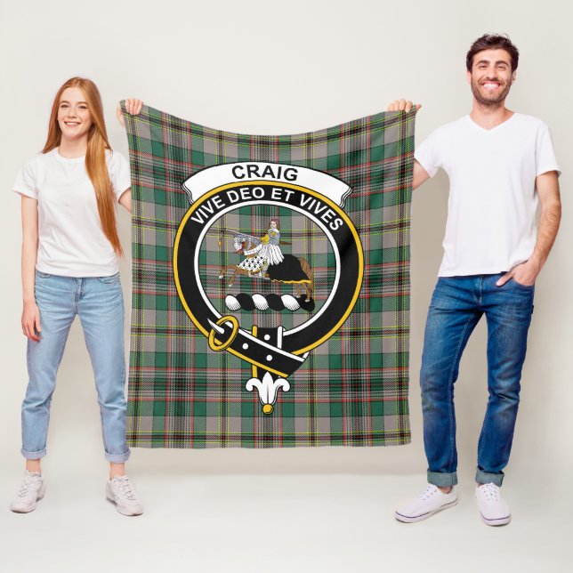 Clan Craig Ancient Tartan Kariert Fleecedecke (Beispiel)