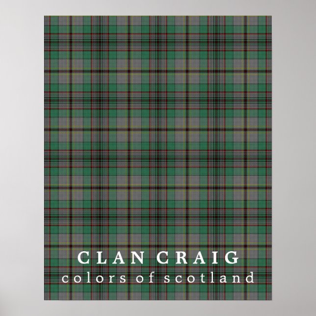 Clan Craig Colors of Scotland Tartan Poster (Vorne)
