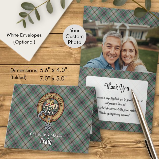 Clan Craig Crest over Tartan Einladung (Von Creator hochgeladen)