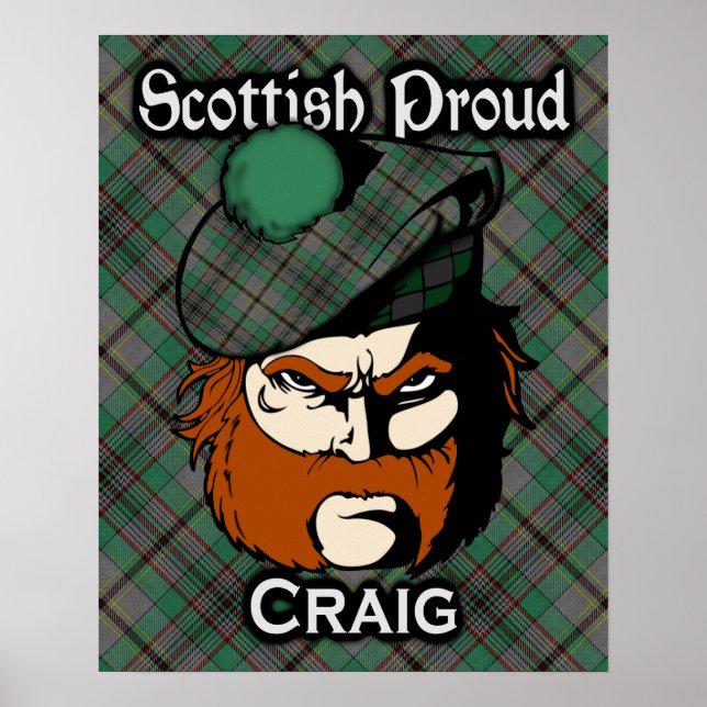 Clan Craig Scottish Tartan Poster (Vorne)