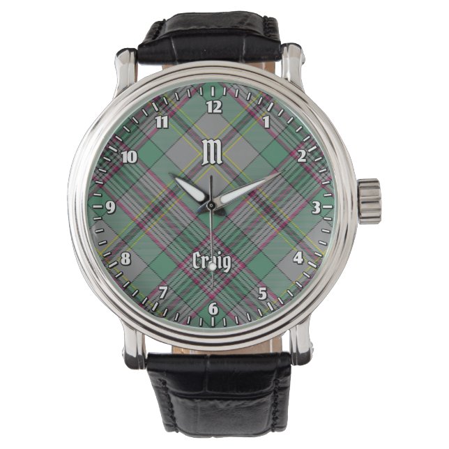 Clan Craig Tartan Armbanduhr (Vorderseite)