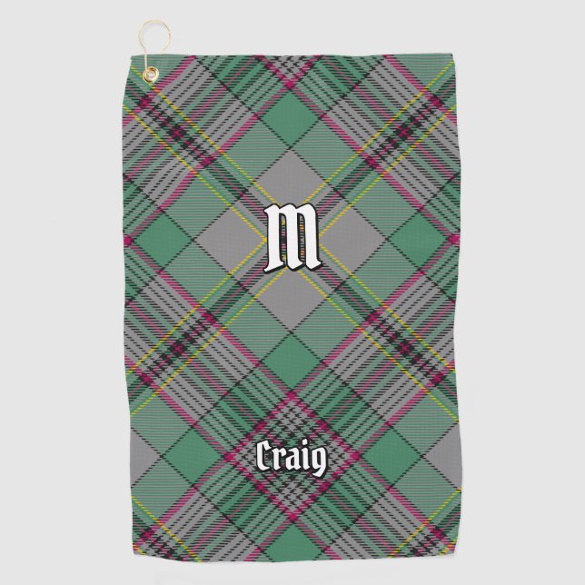 Clan Craig Tartan Golf Towel Golfhandtuch (Vorderseite)