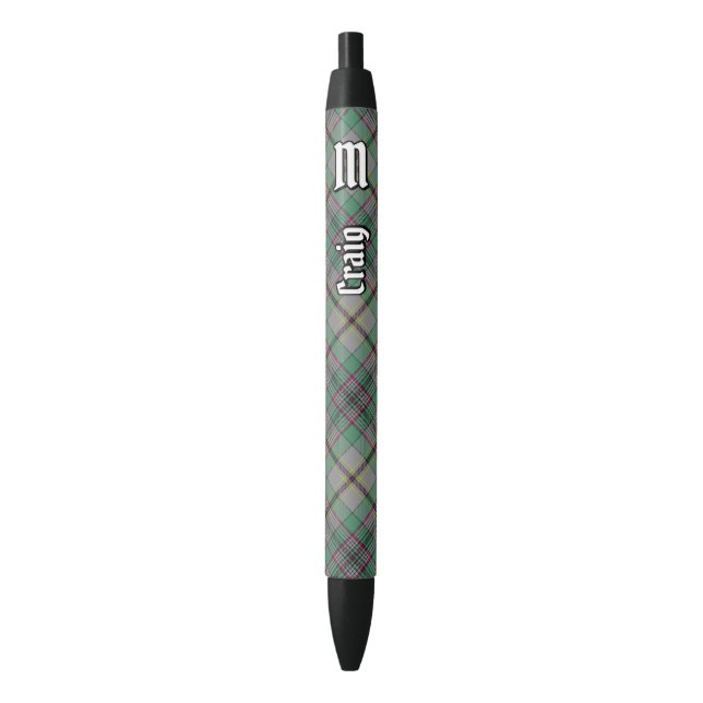 Clan Craig Tartan Ink Pen Kugelschreiber (Vorderseite Vertikal)