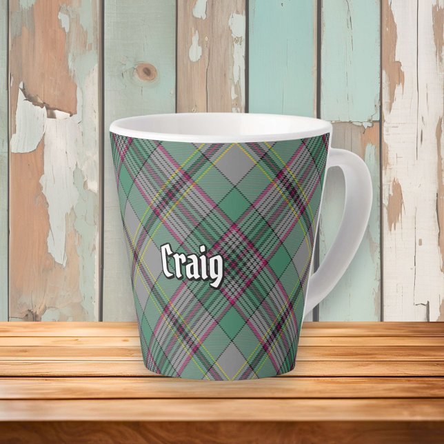 Clan Craig Tartan Latte Tasse (Von Creator hochgeladen)
