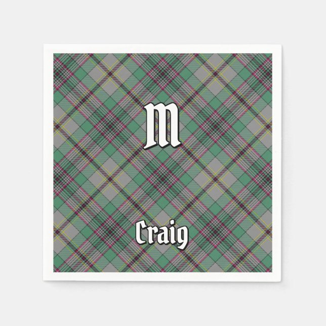 Clan Craig Tartan Napkins Serviette (Vorderseite)