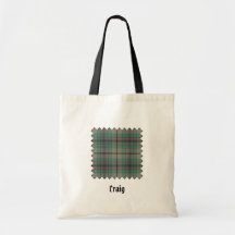 Clan Craig Tartan Tote Bag