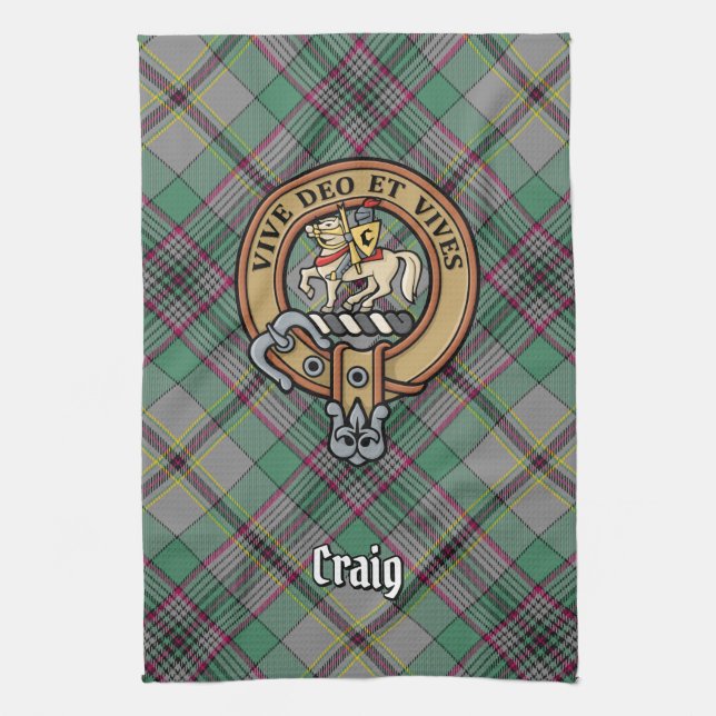 Clan Craig Wappen Küchentücher (Vertikal)