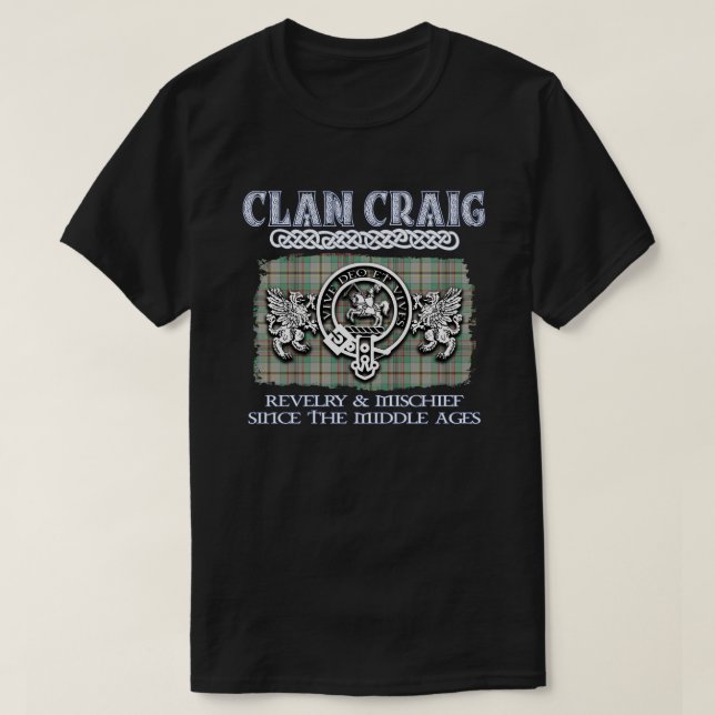 Clan Craig Wappen Schottischer Clans Schottischer  T-Shirt (Design vorne)