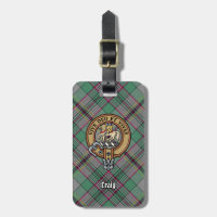 Clan Craig Wappen über Tartan