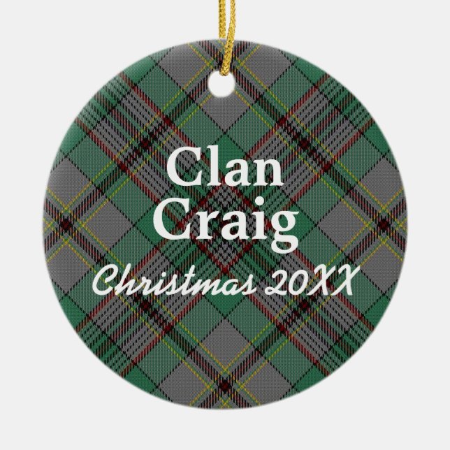 Clan-CraigScottishTartan Keramik Ornament (Vorne)
