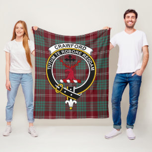 Clan Crawford Modern Tartan Kariert Fleecedecke