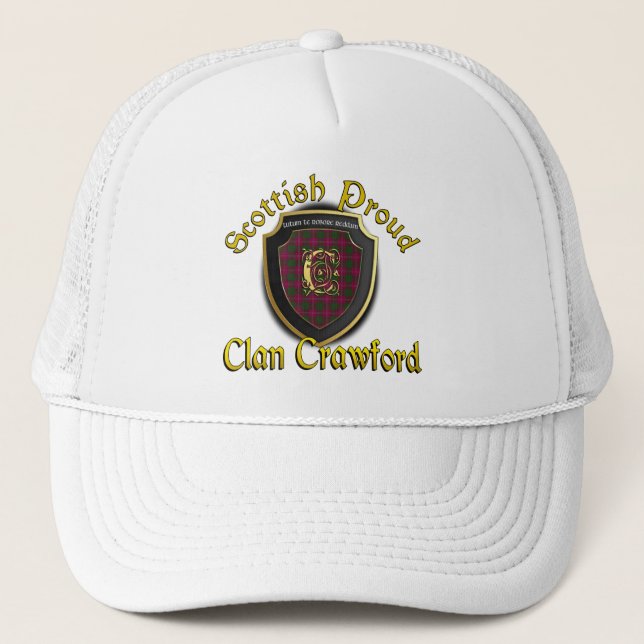 Clan Crawford Scottish Dynasty Cap Truckerkappe (Vorderseite)