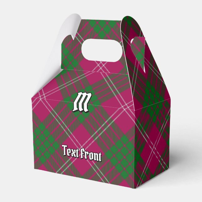 Clan Crawford Tartan Favor Box Geschenkschachtel (Vorderseite)