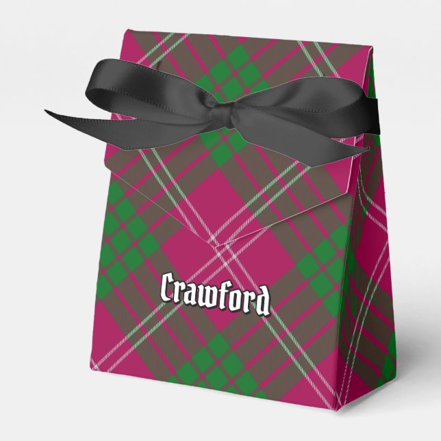 Clan Crawford Tartan Favor Box Geschenkschachtel (Vorderseite)