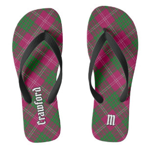 Clan Crawford Tartan Flip Flops