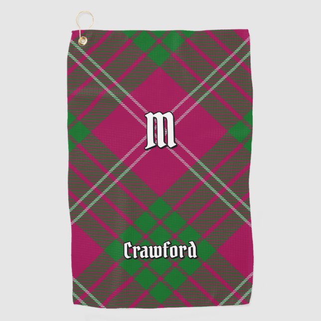 Clan Crawford Tartan Golf Towel Golfhandtuch (Vorderseite)