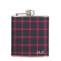 Clan Crawford Tartan Maroon Kariert Monogram